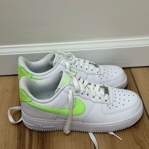 Nike Air Force 1 Sneakers with Neon Accents